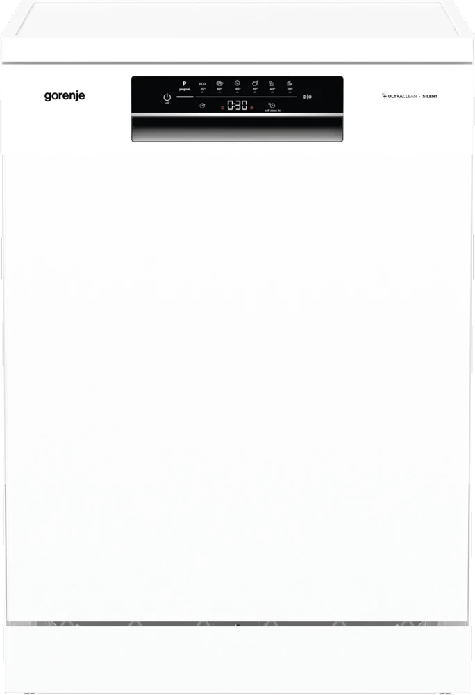 Indaplovė Gorenje GS643E90W | Pastatoma | Plotis 59.9 cm | 6 programos | E klasė| Ekranas | AquaStop funkcija | Balta