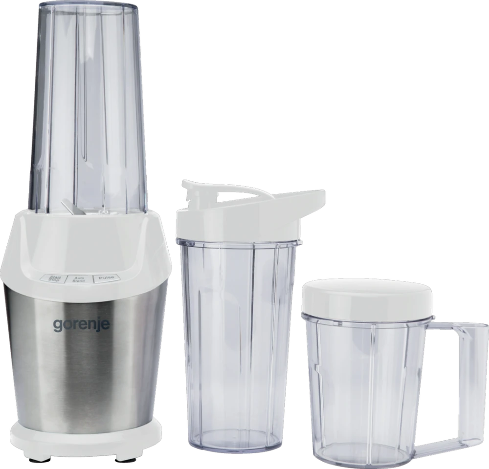 „Gorenje“ maišytuvas | BN1000E | Stalinis | 1000 W | Ąsočio medžiaga: tritanas | Ąsočio talpa: 0,75 l | Ledo smulkinimas | Balta