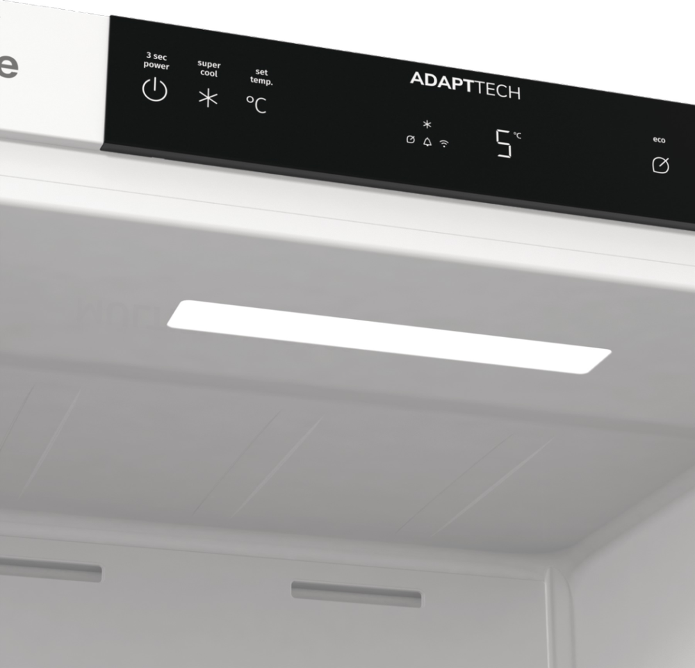 Gorenje Šaldytuvas | RI517E41WF | Energijos vartojimo efektyvumo klasė E | Įmontuojamas | Sandėliukas | Aukštis 177,2 cm | Šaldytuvo grynoji talpa 300 l | Ekranas | 35 dB | Balta