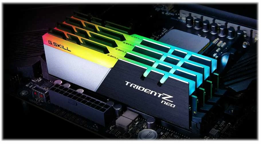 RAM G.SKILL F4-3600C16D-16GTZNC G.Skill Trident Z Neo (skirta AMD) DDR4 16GB (2x8GB) 3600MHz CL16 1.35V XMP 2.0