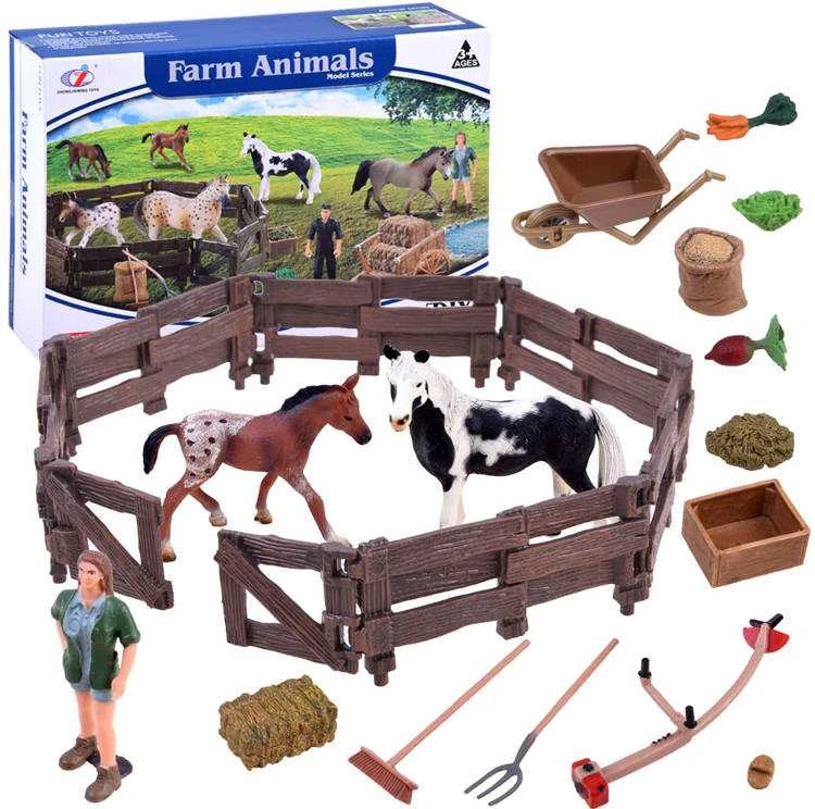 Jokomisiada GYVŪNŲ SERIJOS ŪKIS Didelis gyvūnų rinkinys FARM Figūrėlės ARKLAI ZA2991