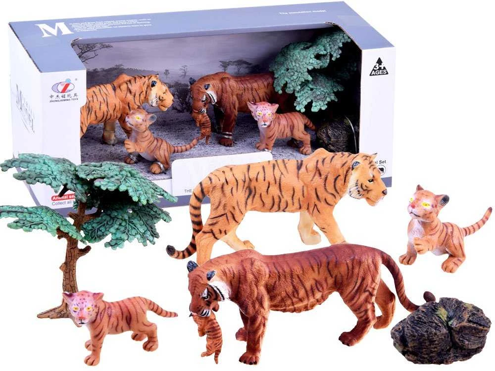 Jokomisiada Gyvūnų rinkinys Safari figūrėlės TIGER 4vnt ZA2990