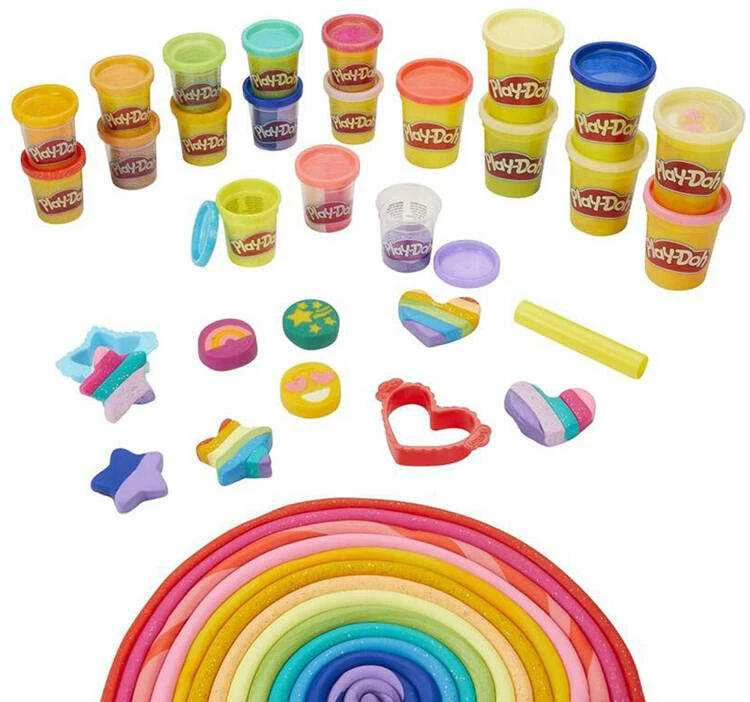 Hasbro Glitter Play-Doh 21 Colors + FeMki ZA5120