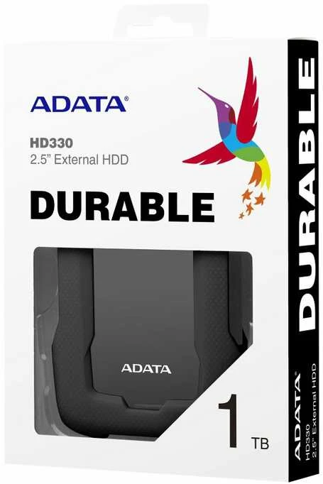 Kietasis diskas ADATA HD330 | 1000 GB | 2,5 colio | USB 3.1 | Juodas | Itin plonas ir didelės talpos patvarus HDD, trys unikalios spalvos su stilingu korpusu, išskirtinė apsauga nuo smūgio jutiklio, 256 bitų AES šifravimas, (atgal suderinama su USB 2.0)