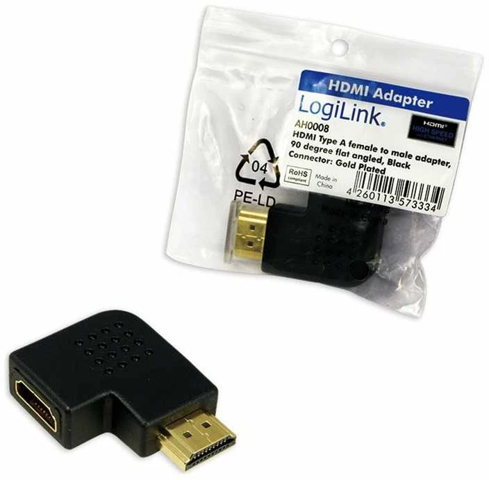 LOGILINK AH0008 LOGILINK - Kampinis moteriškas HDMI adapteris - HDMI kištukas