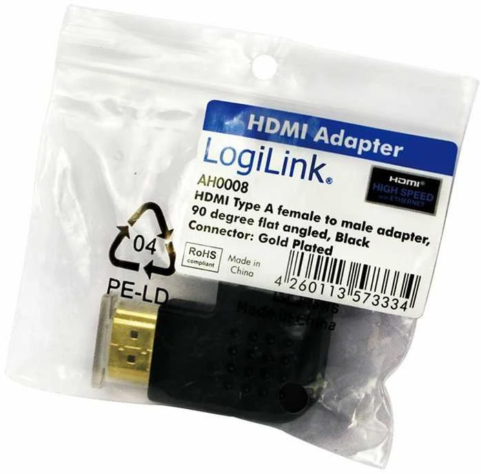 LOGILINK AH0008 LOGILINK - Kampinis moteriškas HDMI adapteris - HDMI kištukas