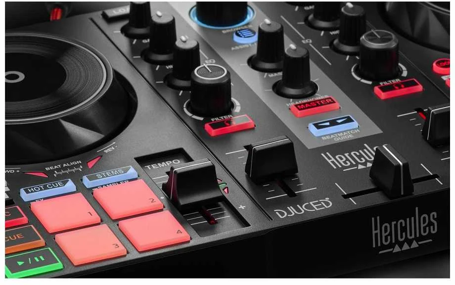 Hercules | DJ mokymosi rinkinys MK2 | Garsiakalbiai | USB jungtis