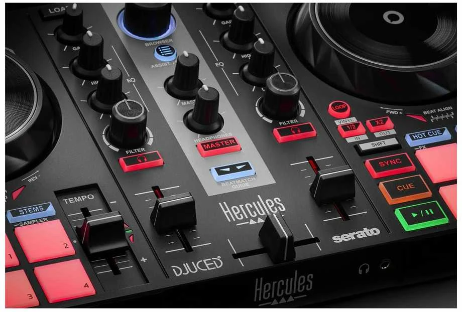 Hercules | DJ mokymosi rinkinys MK2 | Garsiakalbiai | USB jungtis