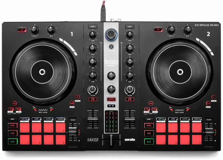 Hercules | DJ valdiklis | DJ reikmenų rinkinys | Garsiakalbiai | USB jungtis