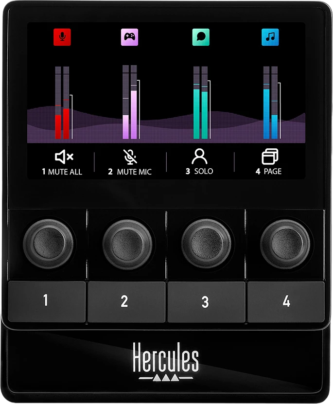 Hercules Stream 100 | Juodas | Audio Controller