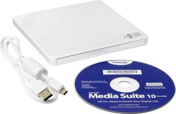 LG H.L duomenų saugykla | Itin plonas nešiojamasis DVD rašiklis | GP60NW60 | Sąsaja USB 2.0 | DVD±R/RW | CD skaitymo greitis 24 x | CD įrašymo greitis 24 x | Baltas | Stalinis kompiuteris / Nešiojamasis kompiuteris