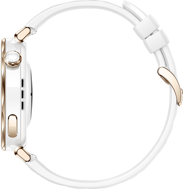 Išmanusis laikrodis Huawei Watch GT 5 Pro Active (42 mm), Sidabrinės spalvos korpusas su baltos spalvos dirželiu