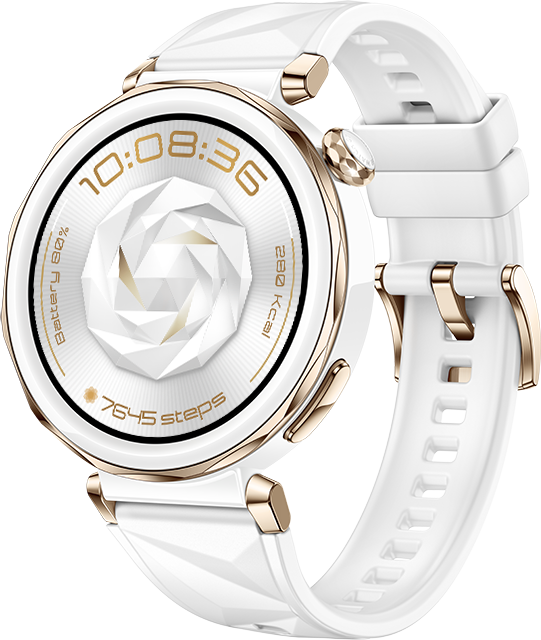 Išmanusis laikrodis Huawei Watch GT 5 Pro Active (42 mm), Sidabrinės spalvos korpusas su baltos spalvos dirželiu