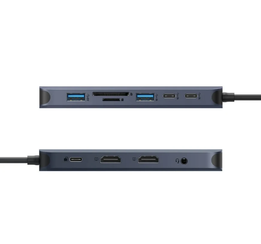Hiper | „HyperDrive Next 11“ prievado USB-C šakotuvas | HD4006GL | Ethernet LAN (RJ-45) jungtys 1 | HDMI jungtys kiekis 2 x 4K 60Hz
