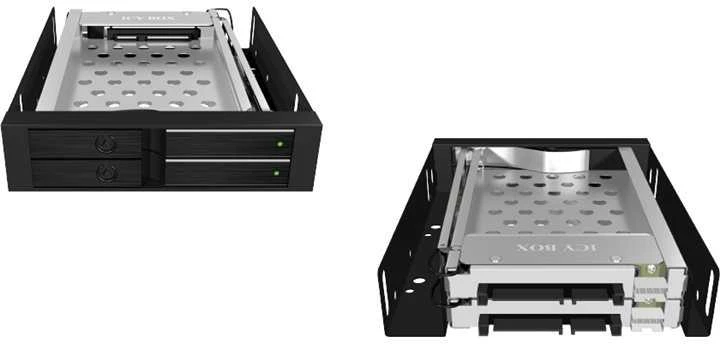 ICYBOX IB-2227StS Icy Box Mobilus stovas skirtas 2x 2.5 SATA HDD arba SSD, Juodas
