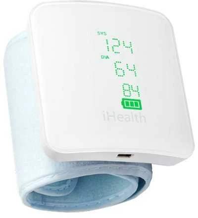 Kraujospūdžio matuoklis iHealth | Riešo kraujospūdžio monitorius | BP7S | Baltas | Kraujospūdžio rodmenys saugomi saugiame, nemokamame, su HIPAA suderinamame iHealth Cloud. Stebėkite kraujospūdžio ir pulso tendencijas naudodami intuityvias diagramas ir bendrinkite duomenis su gydytoju PDF arba skaičiuoklės formatu tiesiai iš savo išmaniojo telefono, planšetinio kompiuterio ar kompiuterio. Belaidis ryšys: Bluetooth V3.0+EDR Class 2 SPP. Matavimo metodas: Oscilometrinis, automatinis pripūtimas ir matavimas. | Belaidis | Svoris 105 g