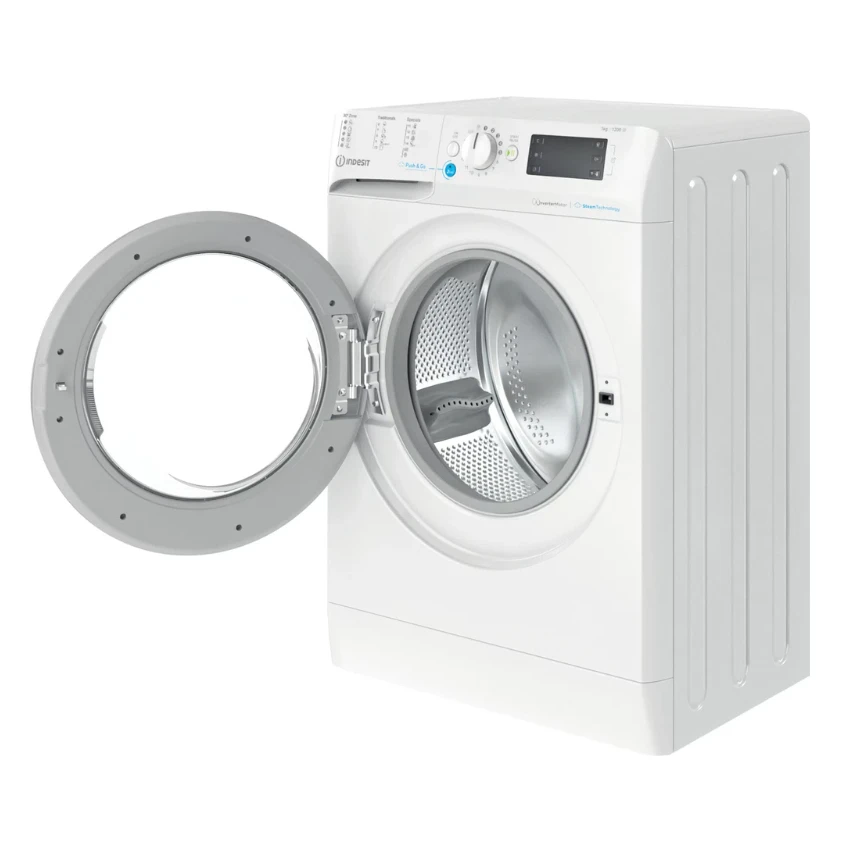 INDESIT | Skalbimo mašina | BWSE 71295X WSV EU | Energy efficiency class B | Front loading | Skalbimo talpa 7kg | 1200 RPM | Gylis 43.5 cm | Plotis 59.5 cm | Ekranas | Large digit | Baltas