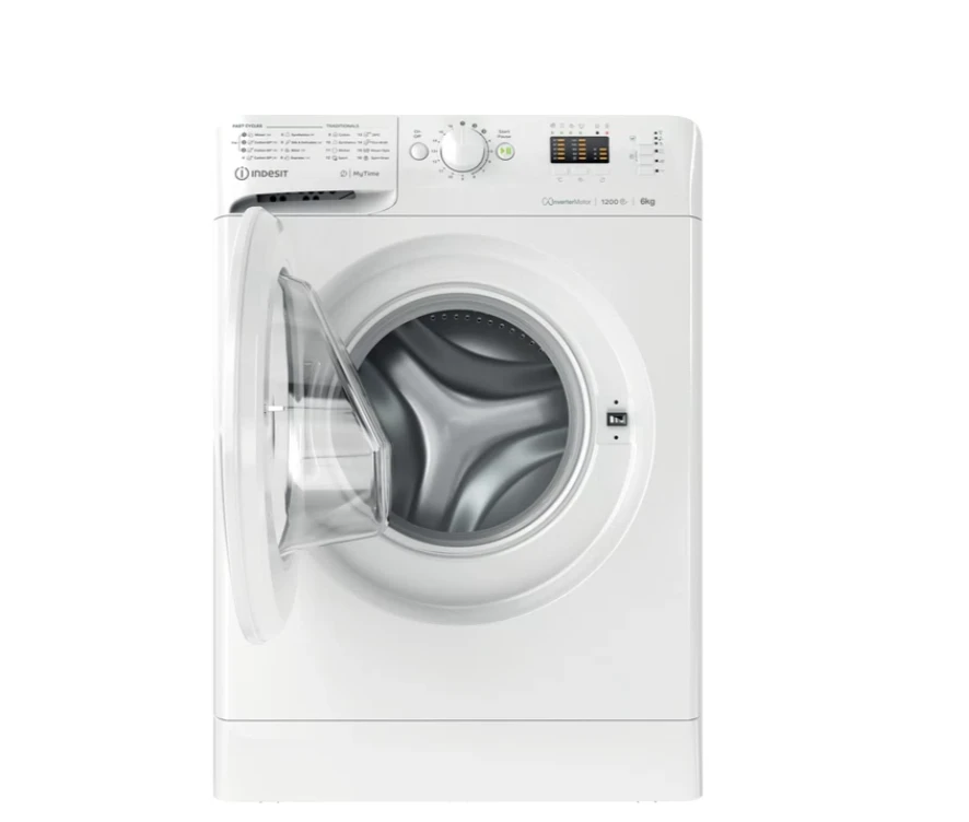 INDESIT | Skalbimo mašina | MTWSA 61294 W EE | Energy efficiency class C | Front loading | Skalbimo talpa 6kg | 1200 RPM | Gylis 42.5 cm | Plotis 59.5 cm | Ekranas | LED | Baltas