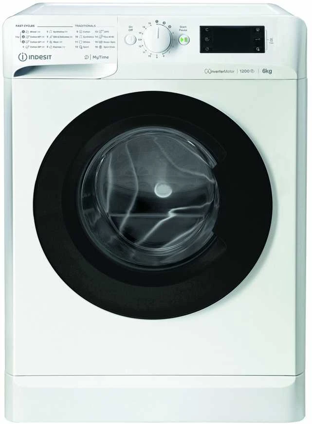 INDESIT | Skalbimo mašina | MTWSE 61294 WK EE | Energy efficiency class C | Front loading | Skalbimo talpa 6kg | 1150 RPM | Gylis 42.5 cm | Plotis 59.5 cm | Ekranas | Big Digit | Baltas