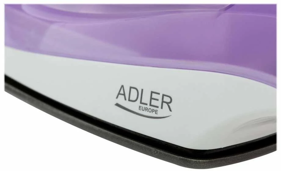 Lygintuvas | Adler | AD 5019 | With cord | 1600 W | Vanduo tank capacity 100 ml | Continuous steam 10 g/min | Violet/Baltas