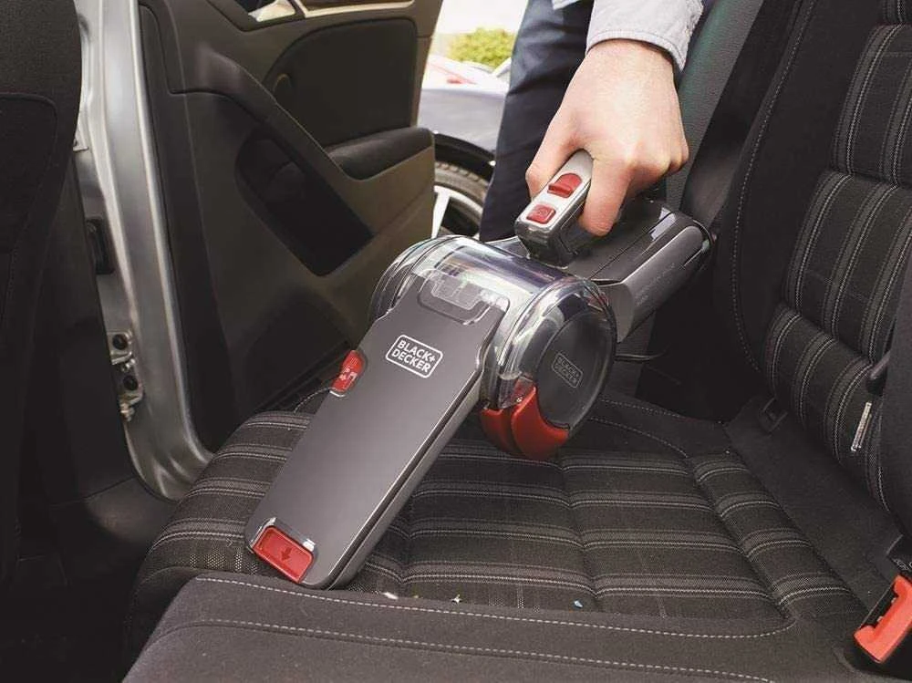 Black & Decker Juodas + DECKER DULKIŲ SIurblys 12V PV1200AV
