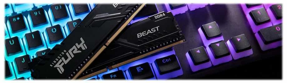 Vidinė atmintis (RAM) Kingston Fury Beast 16GB (2x8GB 3200MHz DDR4 CL16 DIMM)
