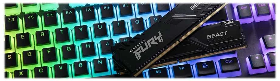 Vidinė atmintis (RAM) Kingston Fury Beast 16GB (2x8GB 3200MHz DDR4 CL16 DIMM)