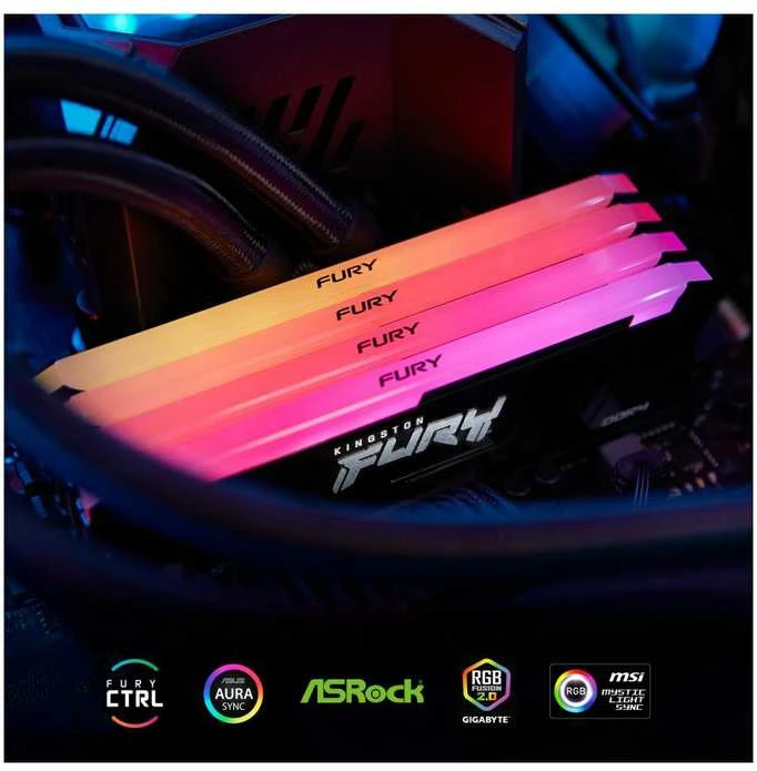 RAM Kingstonas | FURY Beast RGB | 32 GB | DDR4 | 1600 MHz | PC/serveris | Registracijos Nr. | ECC Nr