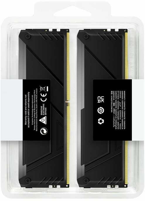 RAM „Kingston KF432C16BB2AK2/64“ 64 GB 3200 MT/s DDR4 CL16 DIMM (2 vnt. rinkinys) „FURY Beast RGB“ | „Kingston“