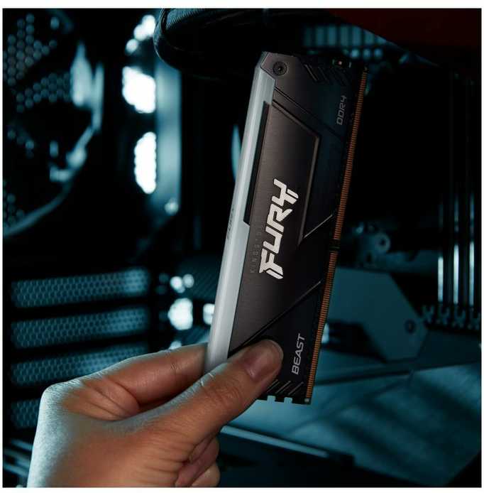 RAM „Kingston KF432C16BB2AK2/64“ 64 GB 3200 MT/s DDR4 CL16 DIMM (2 vnt. rinkinys) „FURY Beast RGB“ | „Kingston“
