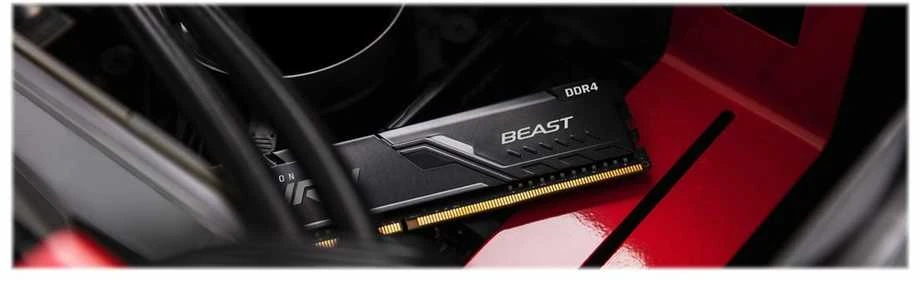 RAM KINGSTON 128GB 3200MHz DDR4 CL16 DIMM rinkinys iš 4 FURY Beast Juodas
