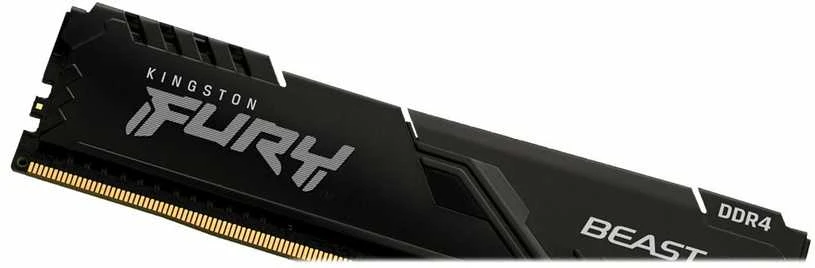RAM KINGSTON 128GB 3200MHz DDR4 CL16 DIMM rinkinys iš 4 FURY Beast Juodas