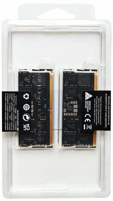 RAM „Kingston KF564S38IBK2-32“ 32 GB 6400 MT/s DDR5 CL38 SODIMM (2 komplektai) FURY Impact PnP | Kingstonas