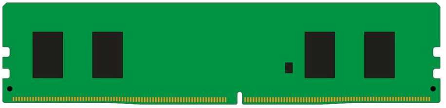 RAM Kingston KVR32N22S6/8BK 8GB 3200MHz DDR4 Non-ECC CL22 DIMM 1Rx16 Bulk 50-unit increments | Kingston