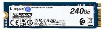 Kingston SSD | DC2000B | 240 GB | SSD form factor M.2 2280 | Solid-state drive sąsaja PCIe NVMe Gen 4.0 (x4) | Skaitymo greitis 4500 MB/s | Rašymo greitis 400 MB/s