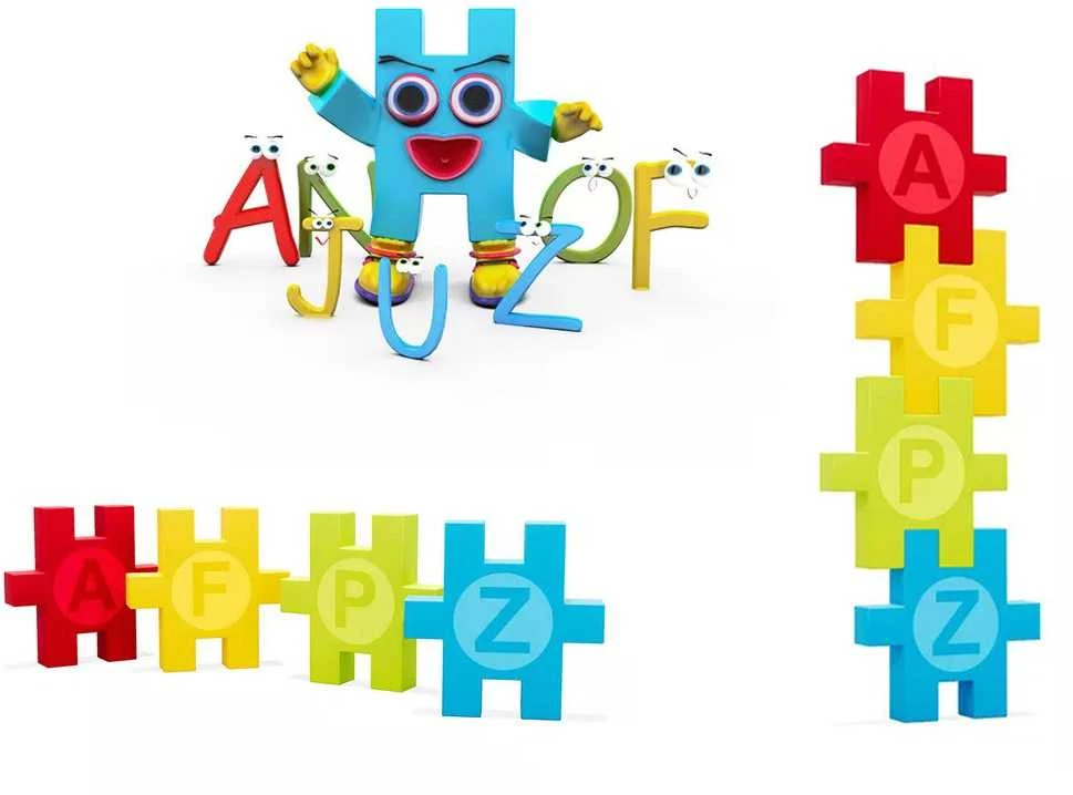 Meli Construction Blocks Waffles Basic Letters 1200-pieces with letters ZA5668
