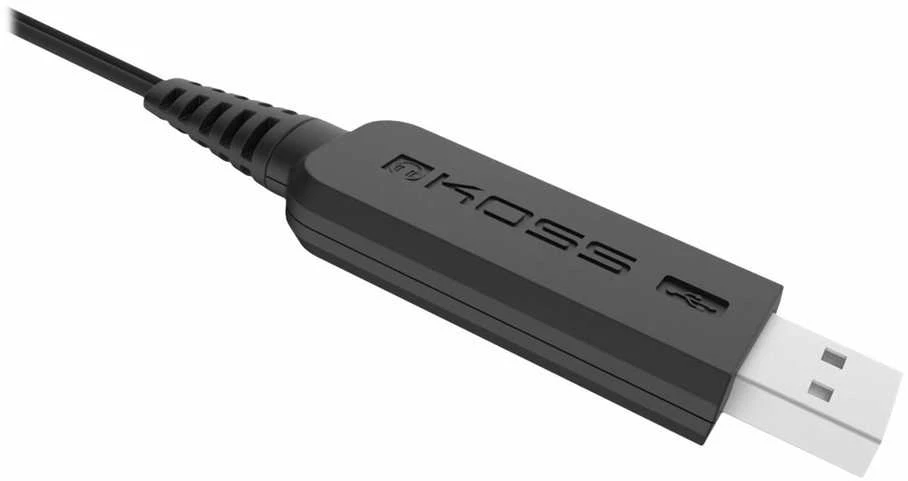 Koss | Ausinės | CS195 USB | su laidu | Ant ausų uždedamos | Mikrofonas | Juodas