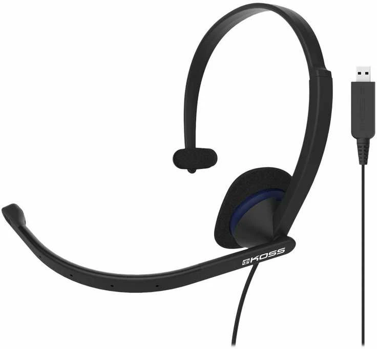 Koss | Ausinės | CS195 USB | su laidu | Ant ausų uždedamos | Mikrofonas | Juodas