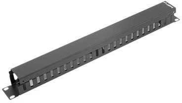 LANBERG AK-1201-B cable management panel type A 19 1U juodas
