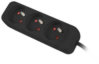 LANBERG PS0-03E-0150-BK 1.5M Juodas 3X 230V Lanter EXTENSION PL. CABLE FROM FULL COPPER