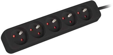 LANBERG PS0-05E-0150-BK 1.5M Juodas 5X 230V Lanter EXTENSION PL. CABLE FROM FULL COPPER