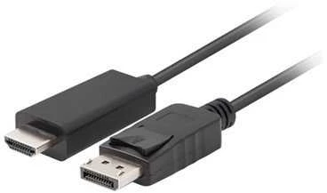 LANBERG CA-DPDP-10CC-0018-BK cable Ekranas Port M/M 1.8m 4K juodas