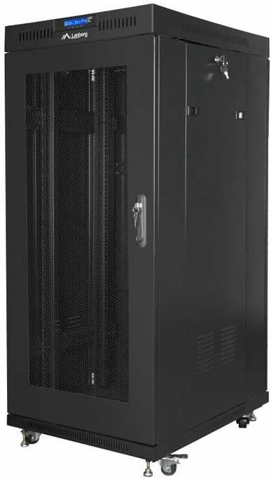 LANBERG laisvai pastatomas stelažas 19 colių spintelė 27U 600x800 tinklelio durys LCD plokščias paketas juodas