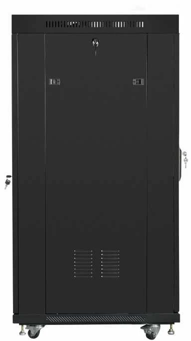 LANBERG laisvai pastatomas stelažas 19 colių spintelė 27U 600x800 stiklinių durų LCD butas juodas