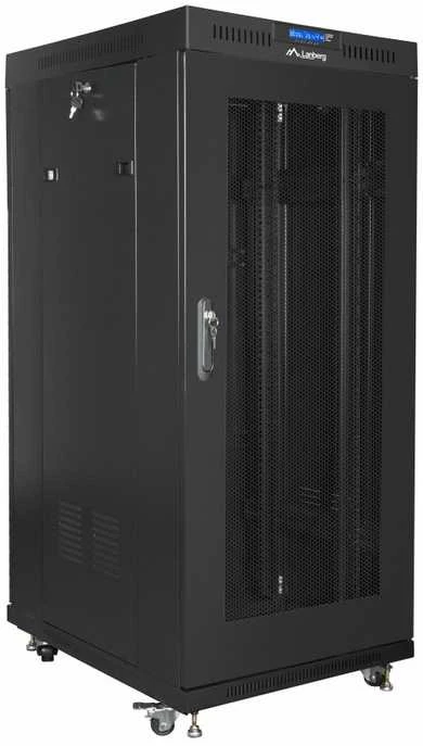 LANBERG laisvai pastatomas stelažas 19 colių spintelė 27U 600x800 tinklelio durys LCD plokščias paketas juodas