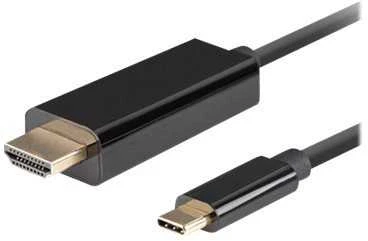 Lanberg USB-C į HDMI kabelis, 0,5 m 4K/60Hz, Juodas | Lanberg | USB-C į HDMI kabelis | CA-CMHD-10CU-0005-BK | 0,5 m