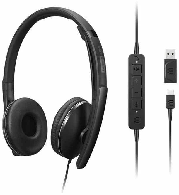 Ausinės Lenovo Wired ANC Headset Gen 2 (Teams) | 4XD1M45627 | su laidu | juodos