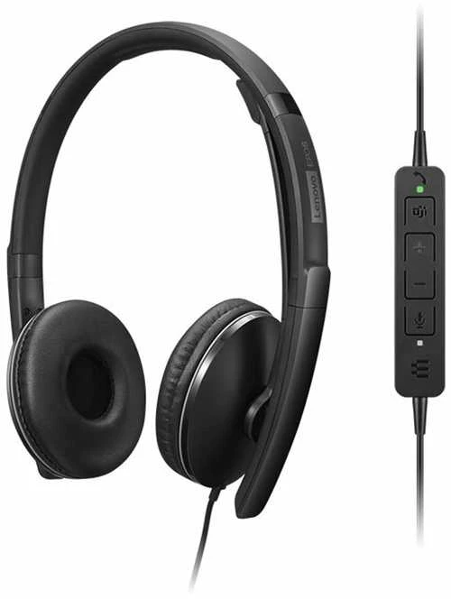 Lenovo Ausinės | USB-A Stereo Gen 2 | Su mikrofonu | su laidu | Juodas