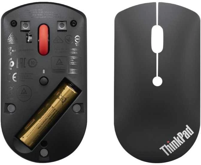 Lenovo | ThinkPad Bluetooth Silent Pelė w/o battery | Wireless | Bluetooth 5.0 | Juodas | 1 year(s)