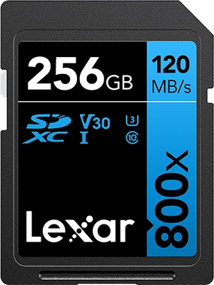 Lexar 256 GB atminties kortelė su 800x sparta
